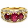 Image 1 : Genuine Red Ruby Two Tone Ring