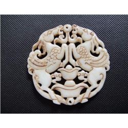 Old China White jade hand-carved pegasus Pendant