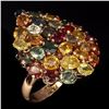 Image 2 : Natural Fancy Colors Sapphire Red Ruby Ring