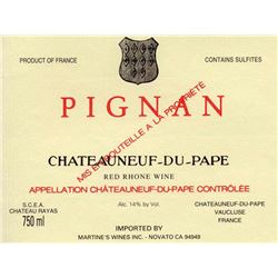 15xChateauneuf du Pape Pignan Rayas 2007  (750ml)