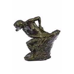 Woman Seated In An Armchair Bronze Sculpture