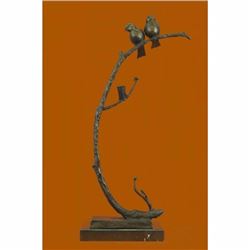 Love Birds Bronze Sculpture on Marble Base Statue