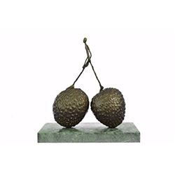Strawberry And Walking Man Bronze Sculpture