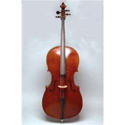 A GOOD GERMAN CELLO BY WILHELM DURER, bearing the maker's label dating the instrument to 1910, Am...