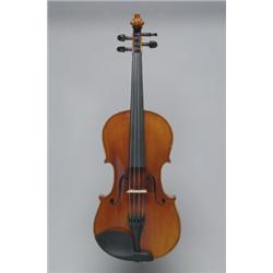 A GERMAN VIOLIN, labelled Edmund Paulus and dating the instrument to 1917, the two piece back of...