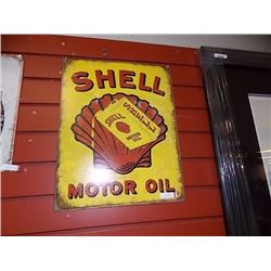 AUTOMIBILIA COLLECTIBLE - METAL SIGN - SHELL OIL