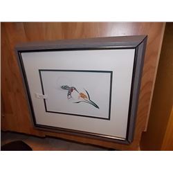 FRAMED RICHARD SHORTY PRINT - SIGNED - LILLY OF THE VALLEY