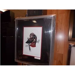 FRAMED RICHARD SHORTY PRINT - SIGNED - RED TAILED HAWK
