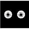Image 1 : 0.60 ctw Black Diamond Earrings - 14KT White Gold