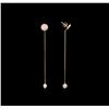 Image 2 : 0.95 ctw Diamond Earrings - 14KT Rose Gold
