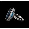 Image 3 : 14KT White Gold 13.10 ctw Topaz and Diamond Ring