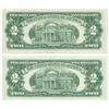 Image 2 : 1963 $2 Uncirculated Red Seal Bill Lot of 2