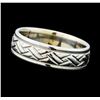 Image 1 : Milgrain and Engraved Ring - 18KT White Gold