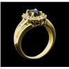 Image 6 : 0.50 ctw Sapphire and Diamond Ring - 18KT Yellow Gold