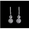 Image 1 : 0.67 ctw Diamond Earrings - 14KT White Gold