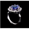 Image 4 : 14KT White Gold 6.74 ctw Tanzanite and Diamond Ring
