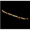 Image 2 : Salmon Coral Bracelet - 18KT Yellow Gold