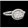 Image 1 : 0.30 ctw Diamond Ring - 14KT White Gold