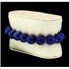 Image 2 : Silver Bead Bracelet with Diamond Clasp