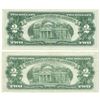 Image 2 : 1963 $2 Uncirculated Red Seal Bill Lot of 2