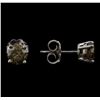 Image 2 : 14KT White Gold 1.15 ctw Fancy Brown Diamond Stud Earrings