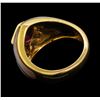 Image 3 : 2.25 ctw Pink Tourmaline, Diamond and Mother of Pearl Ring - 14KT Yellow Gold