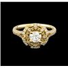 Image 2 : 14KT Yellow Gold 0.91 ctw Diamond Ring