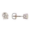 Image 2 : 1.04 ctw Diamond Stud Earrings - 14KT White Gold