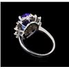 Image 3 : 3.33 ctw Tanzanite and Diamond Ring - 14KT White Gold