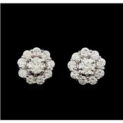 14KT White Gold 1.97 ctw Diamond Earrings