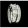 Image 4 : 1.42 ctw Diamond Ring & Wedding Band - 14KT White Gold