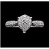 Image 2 : 0.88 ctw Diamond Ring - 18KT White Gold