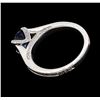 Image 3 : 1.30 ctw Sapphire and Diamond Ring - 18KT White Gold