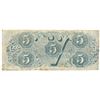 Image 2 : 1863 $5 The Confederate States of America Note T-60 CC