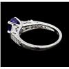 Image 3 : 1.23 ctw Sapphire and Diamond Ring - 18KT White Gold