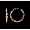 Image 2 : 2.16 ctw Diamond Earrings - 18KT Rose Gold