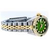Image 3 : Rolex Ladies 2T Green Vignette Emerald And Diamond Datejust Wristwatch