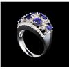 Image 4 : 14KT White Gold 3.12 ctw Sapphire and Diamond Ring