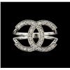 Image 2 : 0.37 ctw Diamond Ring - 14KT White Gold