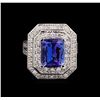 Image 2 : 14KT White Gold 2.74 ctw Tanzanite and Diamond Ring