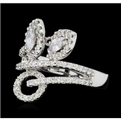 0.80 ctw Diamond Ring - 18KT White Gold