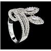 Image 4 : 0.80 ctw Diamond Ring - 18KT White Gold