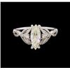 Image 2 : 14KT White Gold 1.16 ctw Diamond Ring
