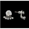 Image 2 : 14KT White Gold 0.60 ctw Diamond Earrings