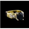 Image 1 : 2.54 ctw Sapphire and Diamond Ring - 18KT Yellow Gold