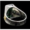 Image 3 : 5.04 ctw Tourmaline and Diamond Ring - Platinum and Yellow Gold