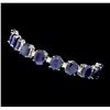 Image 2 : 42.73 ctw Sapphire and Diamond Bracelet - 14KT White Gold