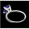 Image 3 : 1.73 ctw Tanzanite and Diamond Ring - 14KT White Gold