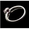 Image 3 : 0.90 ctw Pink Sapphire and Diamond Ring - 14KT White Gold