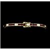 Image 3 : 5.87 ctw Ruby And Diamond Bracelet - 14KT Yellow Gold